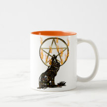 Pentagone étoilé de loup tasse à café