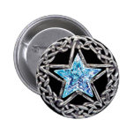 Pentagram Crystal Star Button