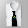 pentagram double rainbow 1 black - tie krawatten