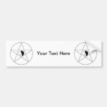 Pentagram Yin Yang Bumper Stickers