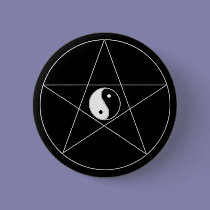 Pentagram Yin Yang buttons