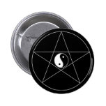 Pentagram Yin Yang Button