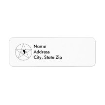 Pentagram Yin Yang Custom Return Address Labels