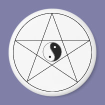 Pentagram Yin Yang magnets