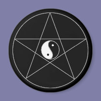 Pentagram Yin Yang magnets
