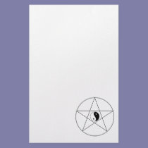 Pentagram Yin Yang stationery