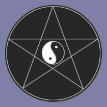 Pentagram Yin Yang stickers