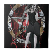 Pentagramme - Milla du vent Carreau En Céramique