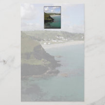 Pentewan. Cornwall. Scenic coastal view. Flyer Design