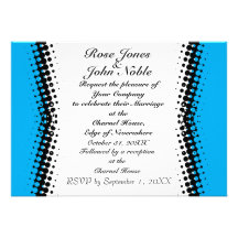 Penumbra Ivory (Cyan) Wedding Invitation