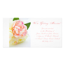 Peonie Bunch - Wedding Invitation Picture Card