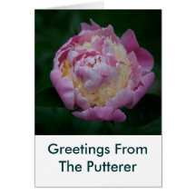 Peonie, salutations du Putterer Carte De Vœux