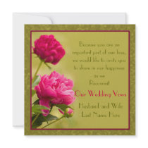 Peonies Wedding Renewal Announcement