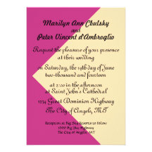 Peony and Peach Wedding Invitation
