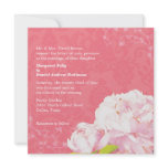 Peony Bloom, Swirls, Coral Damask Floral Wedding Personalized Invitations