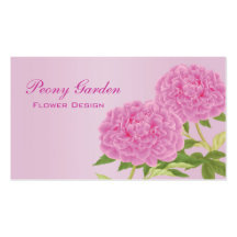 Peony Love Business Card (Pink)