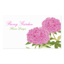 Peony Love Business Card (White)