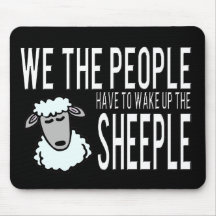 People and Sheeple - Political Humour Mousepad
