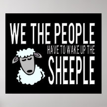 People and Sheeple - Political Humour Print