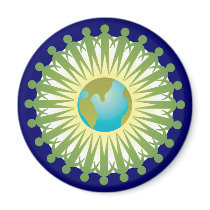 People Around The World Refrigerator Magnet