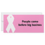 People before big corporations rack card