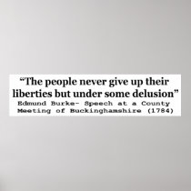 People Never Give Up Their Liberties Edmund Burke Posters