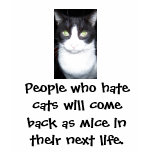 People Who Hate Cats Will Come Back as Mice Woman' t-shirts