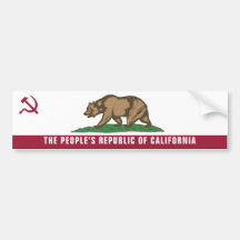 People's Republic Of California Bumper Sticker