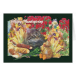 Pepe the cat with turkeys cards