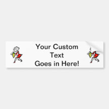 Pepper in hand of woman in red dress bumper stickers