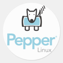 Pepper Linux Round Sticker
