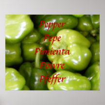 Pepper  Pepe Pimienta Povivre Pfeffer Poster