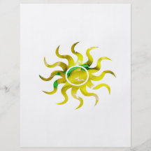 Pepper pile yellow sun cutout shape 2 full color flyer