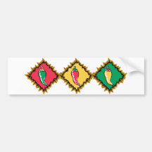 Pepper Trio Bumper Sticker