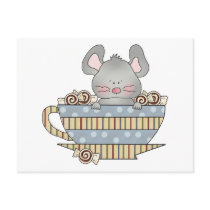 peppermint candies christmas mouse cup postcards