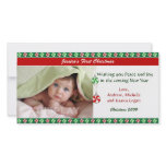 Peppermint Candy First Christmas Photo Card