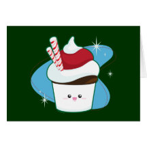 Peppermint Cupcake Greeting Card
