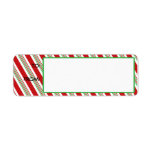 Peppermint Holiday Gift Tags Custom Return Address Labels