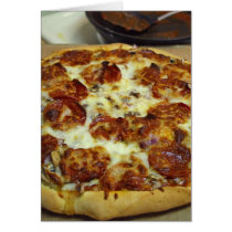 Pepperoni Pizzas Greeting Cards
