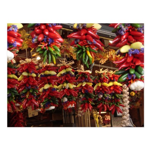Peppers for sale at Pike Place Market Post Card