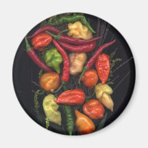 Peppers Fridge Magnet
