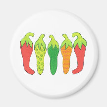 Peppers of Colour Fridge Magnet