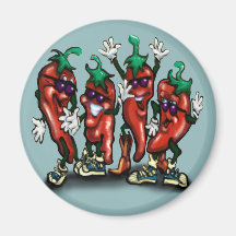 Peppers Refrigerator Magnet