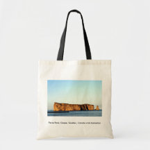 Perce Rock, Gaspe, Quebec, Canada rock formation Canvas Bag