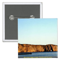 Perce Rock, Gaspe, Quebec, Canada rock formation Button