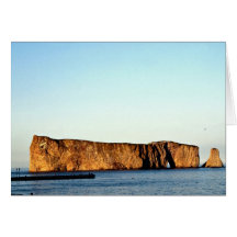 Perce Rock, Gaspe, Quebec, Canada rock formation Cards
