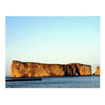 Perce Rock, Gaspe, Quebec, Canada rock formation Post Card