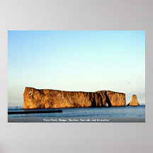 Perce Rock, Gaspe, Quebec, Canada rock formation Print