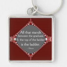 Perception : Motivational Quote Medallion Keychain