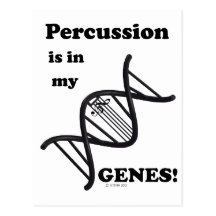 Percussion Is In My Genes Postcard